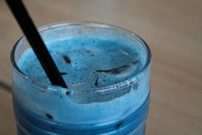 blue butterfly pea latte blue butterfly pea latte
